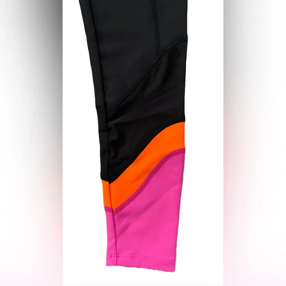 Aqua Leggings Athletic Women's Black Multi Color Pull On Style Size XS